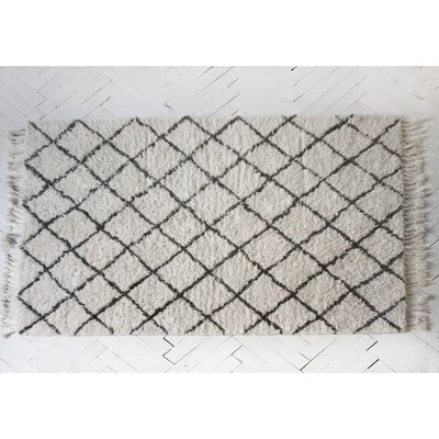 Perch and Parrow Hampton Large Trellis Wool Rug