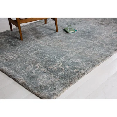 Perch and Parrow Rosco Teal Persian Rug, Extra Large
