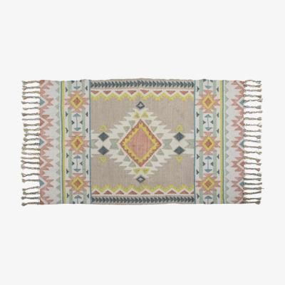 Perch and Parrow Mayan Killim Rug in Multicolour Large