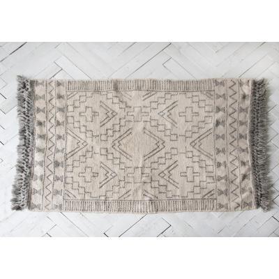Perch and Parrow Amara Patterned Rug in Cream & Silver