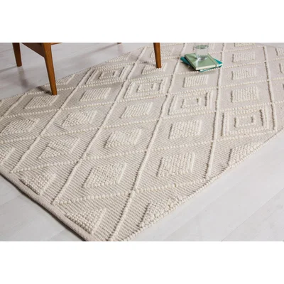 Perch and Parrow Harper Natural Diamond Rug, Small