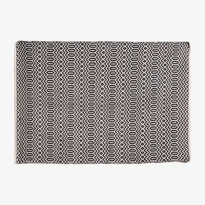 Pagazzi Callao Rug Cotton Black and Cream 170cmx120cm