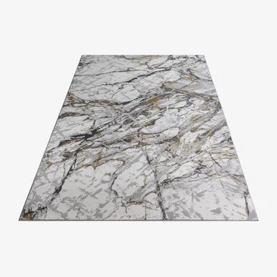 Quatropi Bohemia Medium Rug Cream / Grey / Gold / Silver 160 X 230cm