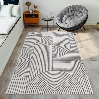 Quatropi Degas Medium Rug Cream / Grey 160 X 230cm