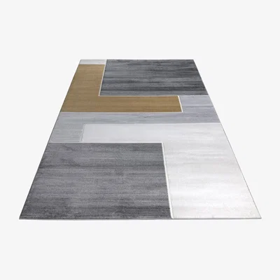 Quatropi Hartley Medium Rug Grey / Mustard / Cream / Light Grey 160 X 230cm
