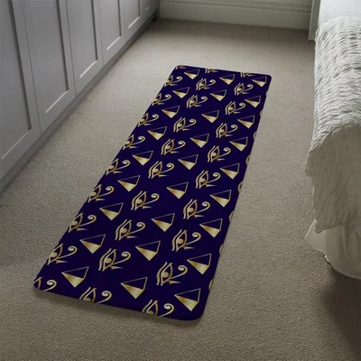 The Range Gold Pyramid  Eye Of Horus Runner Rug - Blue