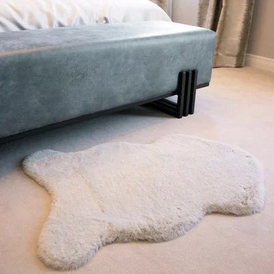 The Range Super Soft Faux Fur Rug - White