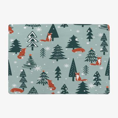 The Range Fir-Trees Snow Style Rug - green / 230cm