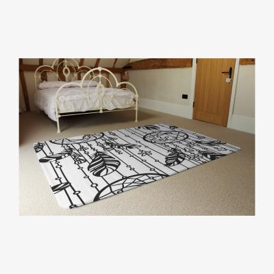 The Range Black Contour Rug - Black / 230cm