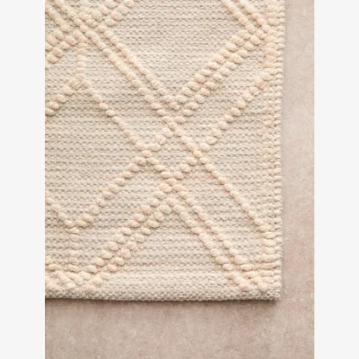 The Range Bosie Jango Large Geometric Ivory Rug - Cream