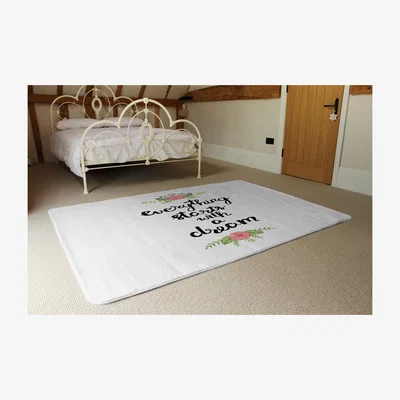 The Range Everything Starts With A Dream Rug - Black / 230cm