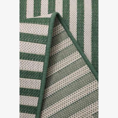 The Range Green Linear Patterned Eye Catching Indoor  Outdoor Rug - Green / 160/230 / 160cm
