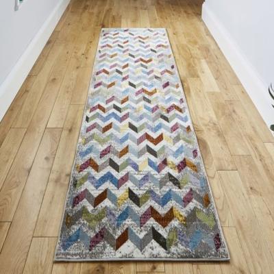 The Range Modern Super Soft Wavy Rug - Multi - 60x230 - Multicoloured