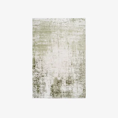 The Range Green Abstract Living Area Rug - Sage Green / 280cm