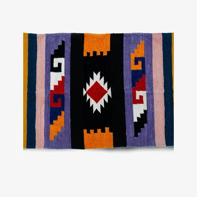 The Range Aztec Mixed Colours Rug - Black