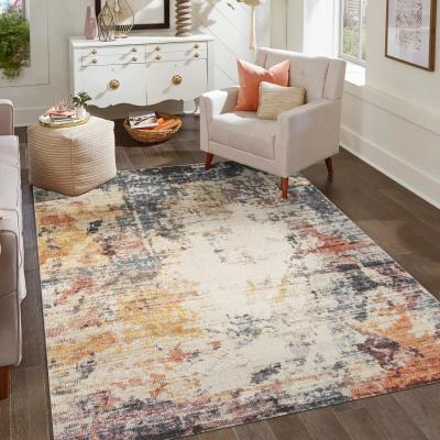 The Range Aress Washable Modern Living Room Area Rug -Low Pile Abstract Design Muti Rug - Multi Coloured / 290cm