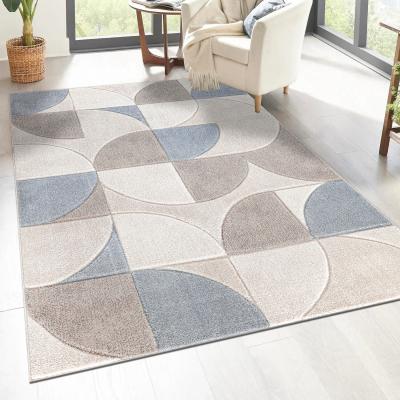 The Range Milano Round Curve Rug  - Natural / 120cm