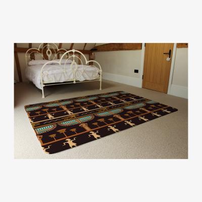 The Range Orange  Black Hieroglyphs Rug - Black / 230cm