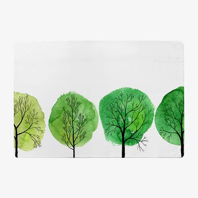 The Range Trees Designer Rug - Green / 200cm