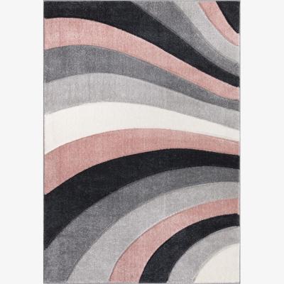 The Range Curved Stripe Rug - Pink / 120cm