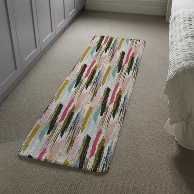 The Range Coloured Stripes  Spots Runner Rug - Pink