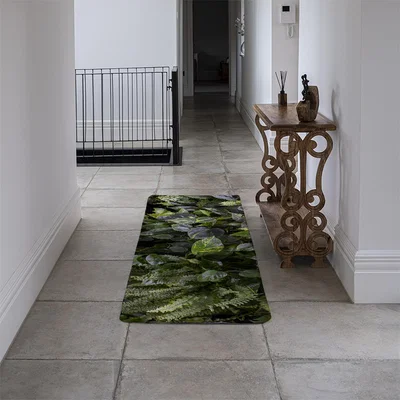 The Range Modern interior decoration Designer Runner Rug - Green