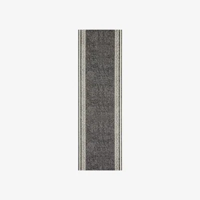 The Range Hanse Home Designer Velours Casa Polypropylene Bordered Runner Rug Grey - Grey / 500.0cm