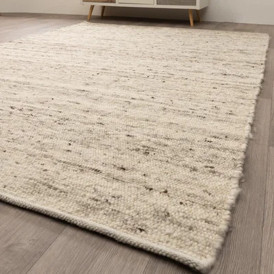 The Range Korinth Hand Woven Rug  Grey With Beige Wool Blend - Grey With Beige / 240cm / 10.94