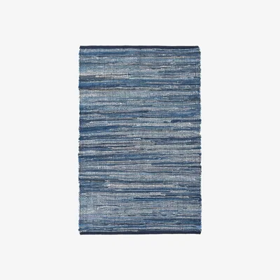 The Range Chindi Handwoven Recycled Cotton Rug - Indigo / 60cm / 120cm