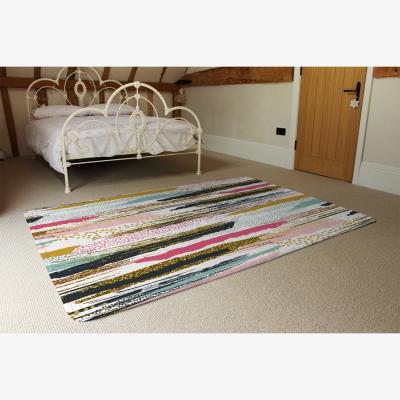 The Range Coloured Stripes  Spots Rug - Pink / 230cm