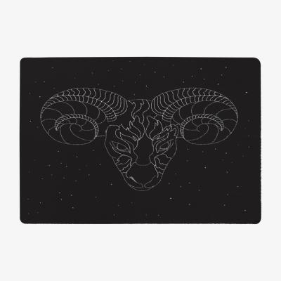 The Range Aries Zodiac Sign Style Rug - black / 230cm