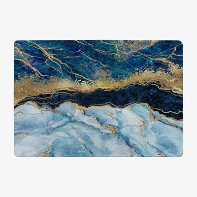 The Range Stone Texture Rug - Blue / 150cm
