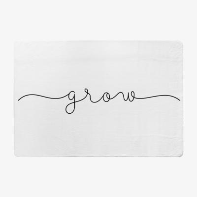 The Range Text Glow Designer Rug - White / 200cm