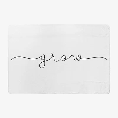 The Range Text Glow Designer Rug - White / 200cm