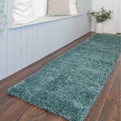 The Range Super Soft Ocean Blue Shaggy Living Area Rug - Ocean Blue / 240 x 60cm
