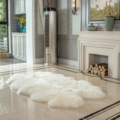 The Range Super Soft Cloud Shape Shaggy Room Carpet Decor Rug - White