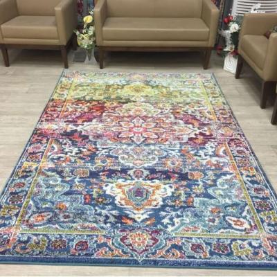 The Range Multicoloured Transitional Living Room Rug - Casablanca - Blue / 230cm