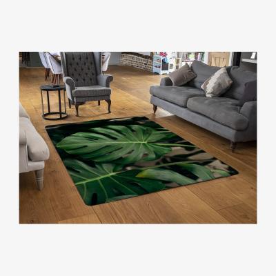 The Range Monstera Leaves In Home Interior Designer Rug - Green / 110cm