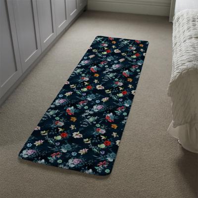 The Range Roses  Other Bright Flowers Runner Rug - Blue