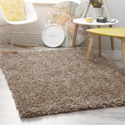 The Range Natural Luxurious Microfibre Shaggy Rug - Natural / 110cm