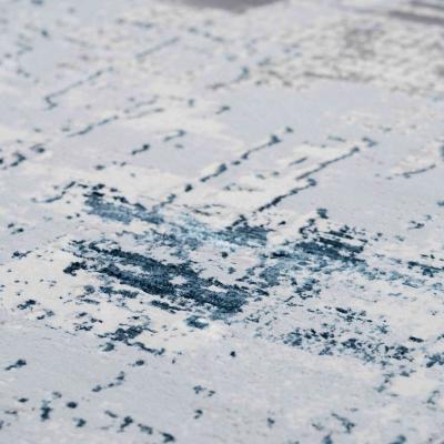 The Range Aqua Shimmering Polyester Abstract Living Room Rug - Attica - Blue / 4kg