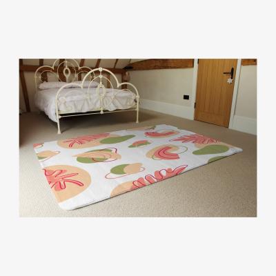 The Range Botanical Elements With Line Art Designer Rug - Pink / 230cm