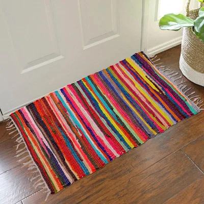 The Range Rag Rug Multi Colour - Red