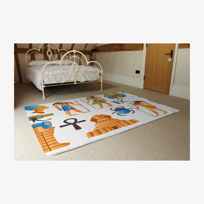 The Range Egyptian Mythological Signs Rug - Orange / 230cm