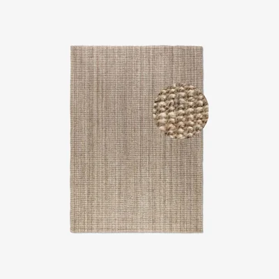 The Range Handwoven Jute Plain Rug - Brown / 170 x 120cm - Brown / 280.0cm