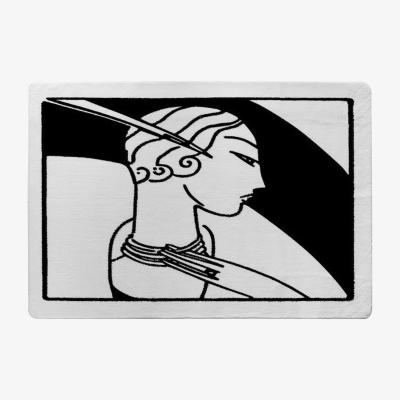 The Range Art Deco Woman Rug - Black / 110cm