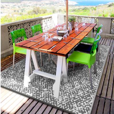 The Range Plastic Outdoor Rug Rio Rug Grey White - Grey /  White / 270cm