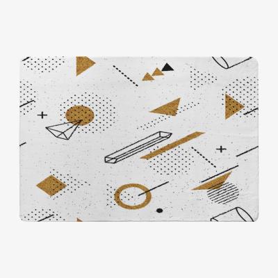 The Range Trendy Geometric Elements Designer Rug - White / 150cm