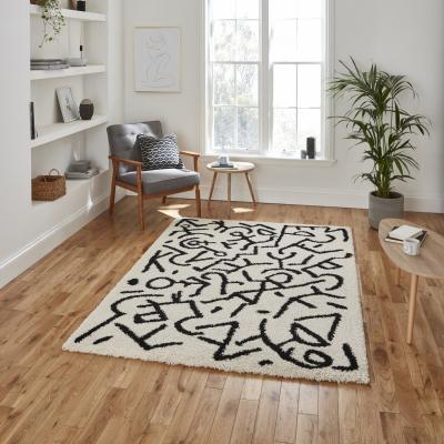The Range Royal Nomadic A637 WhiteBlack Rug - White/Black / 220cm