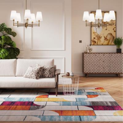 The Range Bold Multicolour Retro Geometric Living Area Rug - Multicolour / 290cm